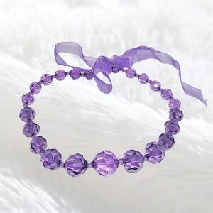 🎄10/$20. Handmade Purple Beaded Choker